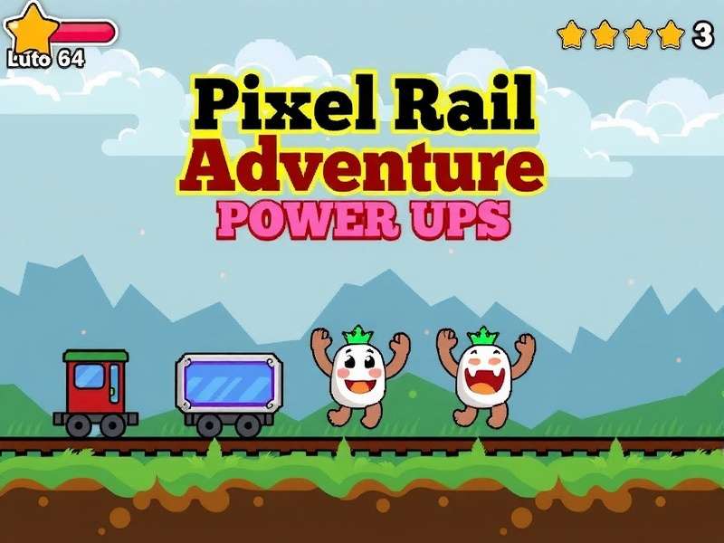 Collect these power-ups to enhance your abilities Pixel Rail Adventure Power-Ups
